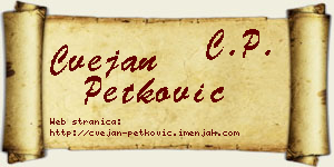 Cvejan Petković vizit kartica